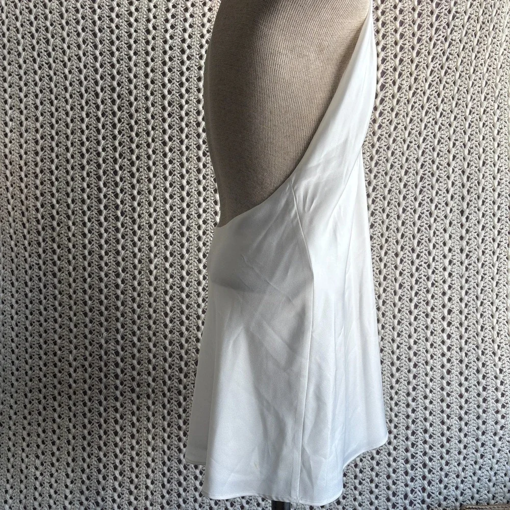 Show Me Your Mumu Jasmine Dress Halter Mini Dress Backless Satin White Size M - Picture 4 of 14